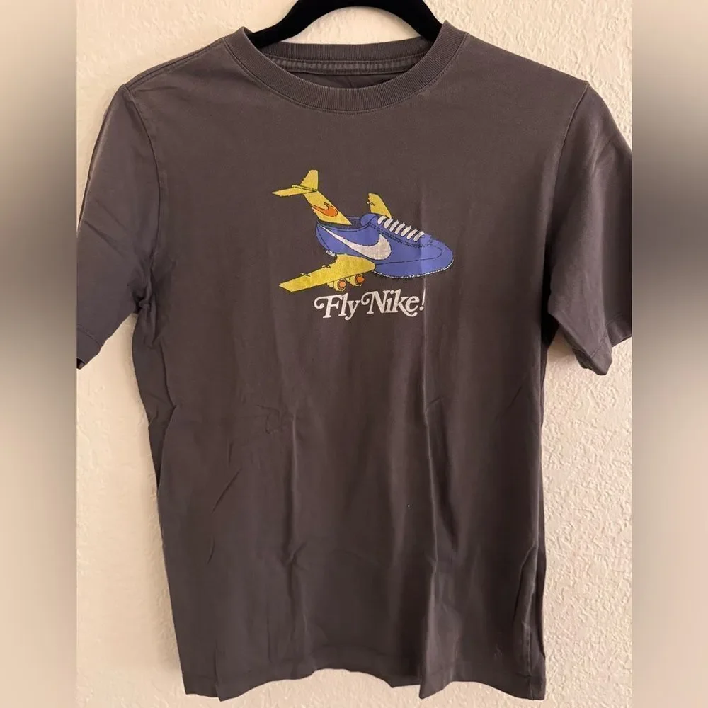 Nike Graphic Tee with Airplane Design Youth